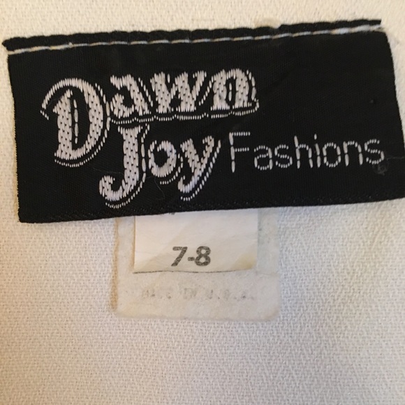 Vintage Dawn Joy Off White Blazer & Skirt Size 7-8 - Picture 3 of 6